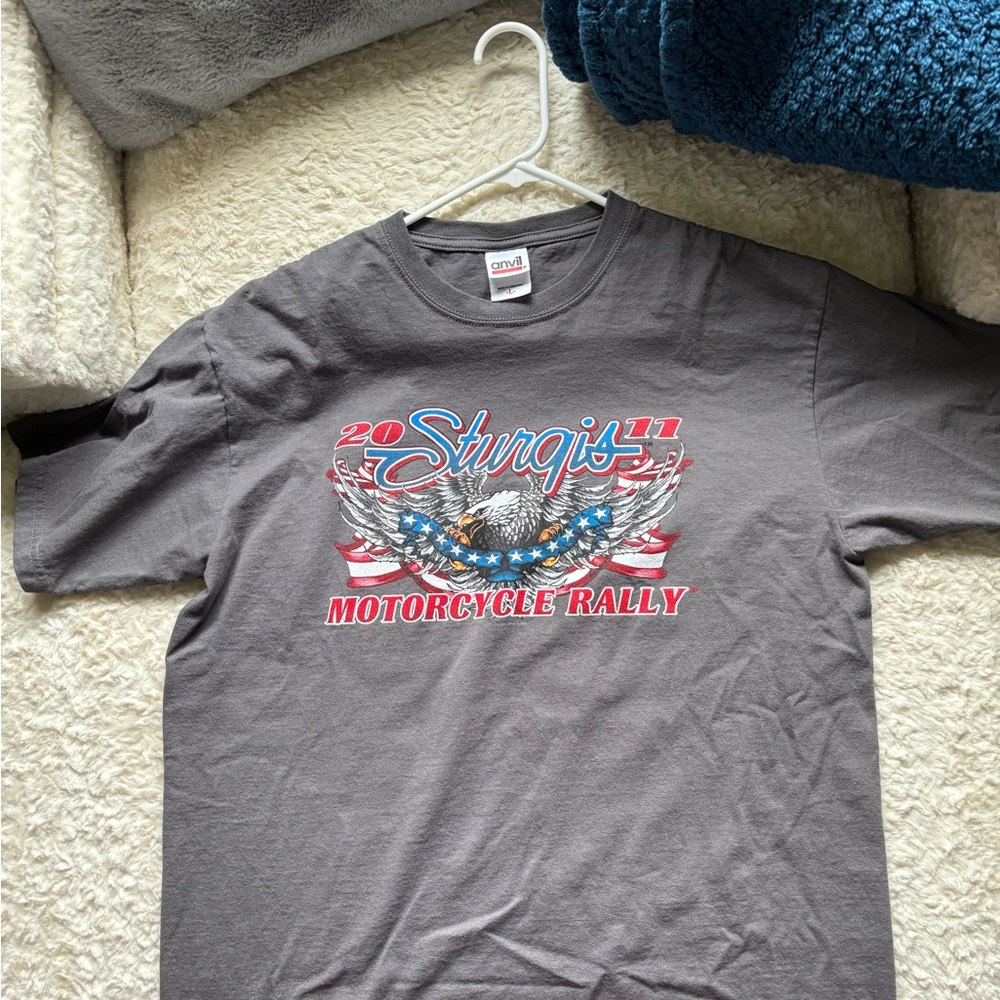 Gray Motorcycle Rally T-Shirt
